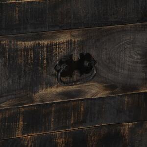 Komoda - masivní mangovníkové dřevo - černá | 90x40x180