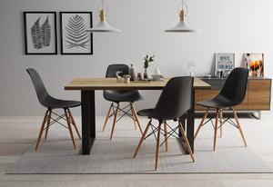 Set jídelních židlí FIORET, 47x81x53, černá