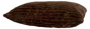 Polštář obdélníkový žebrovaný sametový 50 x 30 cm čokoládový hnědý Big Ribbed Present Time (Barva- čokoládová hnědá)