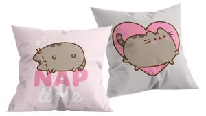 Halantex Dekorační polštářek 40x40 cm - Kočička Pusheen NAP Time růžová