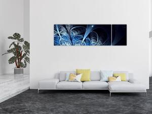 Obraz tmavěmodrého květu (170x50 cm)