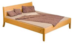 Dřevěná manželská postel IDEA nábytek 160x200 odstíny hnědé