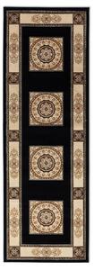 Nouristan Běhoun Herat 105998 Black - 80x240 cm