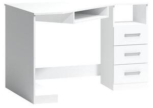 ROHOVÝ PSACÍ STŮL, bílá, 120/75/85 cm - Rohové psací stoly