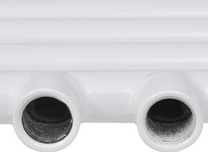 Žebříkový radiátor na ručníky - rovný - ústřední topení - bílý | 600x1160 mm