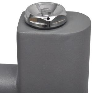 Žebříkový radiátor na ručníky - rovný - ústřední topení - šedý | 480x480 mm