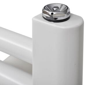 Žebříkový radiátor na ručníky - rovný - ústřední topení - bílý | 600x1160 mm