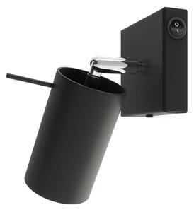 Bodové svítidlo Ring, 1x černé kovové stínítko, (možnost polohování), vypínač