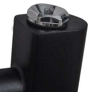 Žebříkový radiátor na ručníky - obloukový - ústřední topení - černý | 600x1424 mm