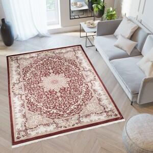 Makro Abra Kusový koberec pratelný VICTORIA 42510 Klasický pogumovaný krémový hnědý Rozměr: 80x150 cm