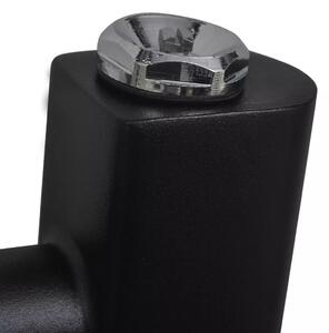 Žebříkový radiátor na ručníky - obloukový - ústřední topení - černý | 500x1424 mm