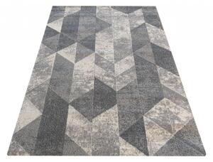 Makro Abra Moderní kusový koberec VISTA 01 Trojúhelníky šedý Rozměr: 80x150 cm