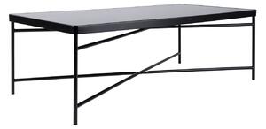 Konferenční obdélníkový skleněný stolek Smooth Square 120x60 cm Leitmotiv (Barva - černá, sklo)