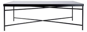 Konferenční obdélníkový skleněný stolek Smooth 60cm Leitmotiv (Barva - černá, sklo)