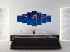 Obraz - Ohňostroj v Miami (210x100 cm)