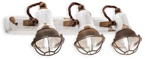 Ferroluce Nástěnné vintage svítidlo LOFT, d. 41 cm, 3xE14