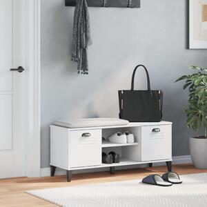 Lavice s botníkem VIKEN bílá 106 x 35 x 45 cm kompozitní dřevo