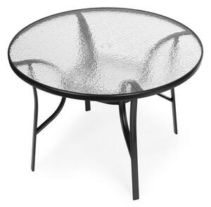 Kulatý skleněný zahradní stůl 105 cm
