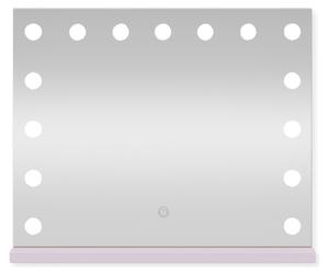 SensaHome Vanity Mirror Pro – Hollywoodské kosmetické zrcadlo s 12 stmívatelnými LED lampami, 3 světelné režimy, 46 × 58 cm – bílé