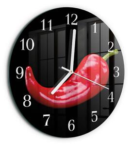 Skleněné hodiny na stěnu Chilli papričky zsob-fi30-00089807