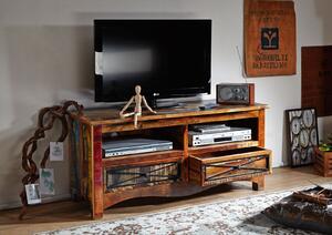 OLDTIME TV stolek 121x56 cm, staré dřevo