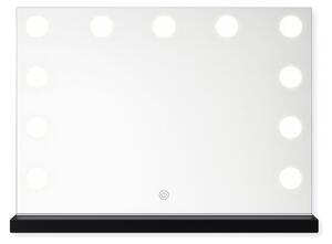 SensaHome Vanity Mirror Pro - hollywoodské kosmetické zrcadlo s 15 stmívatelnými LED světly - 3 světelné režimy - 80 x 60 cm - černá barva