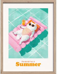 Tištěný obraz s rámem 30x40 cm Purrrfect – Styler