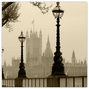 Obraz - Londýn v mlze, Anglie (30x30 cm)