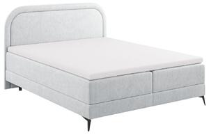 Šedá čalouněná dvoulůžková postel boxspring Cosmopolitan Design Eclipse 180 x 200 cm