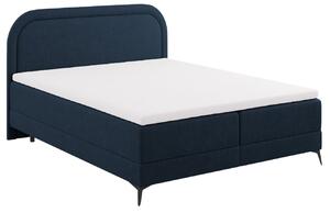 Modrá čalouněná dvoulůžková postel boxspring Cosmopolitan Design Eclipse 180 x 200 cm