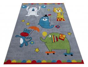 Makro Abra Dětský kusový koberec Mondo 11 Zvířátka šedý Rozměr: 120x170 cm