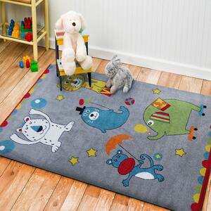 Makro Abra Dětský kusový koberec Mondo 11 Zvířátka šedý Rozměr: 120x170 cm