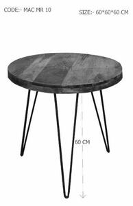 IRON Konferenční stolek 60x60 cm, mango, přírodní
