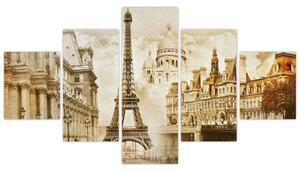 Obraz - Pařížské památky (125x70 cm)