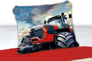 Faro Povlečení Červený traktor FR04 - 140x200, 70x90, 100% bavlna