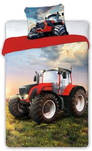 Faro Povlečení Červený traktor FR04 - 140x200, 70x90, 100% bavlna