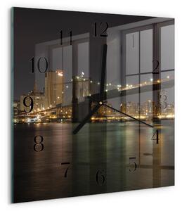 Skleněné hodiny na stěnu Horizont zskc-30x30-00177669
