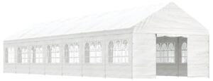 Altán se střechou bílý 15,61 x 4,08 x 3,22 m polyethylen