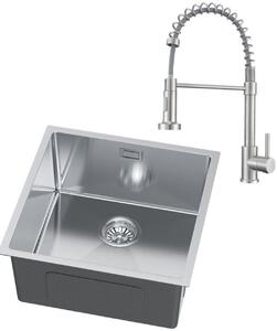 Ruvetti Cooksy Steel Chef dřezy s baterií ocel/ocel LPCSC4444BSSE