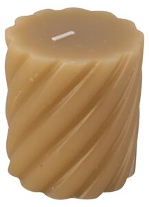 Svíčka Swirl S 7,5cm pískově hnědá Present Time (Barva- pískově hnědá)