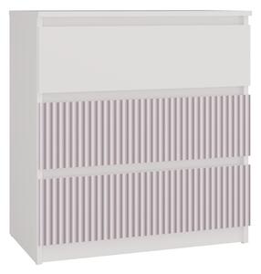 TP Living Dětská komoda MALWA M3 ARTESO bílo-růžová