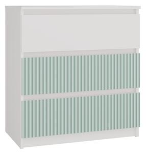 TP Living Dětská komoda MALWA M3 ARTESO bílo-zelená