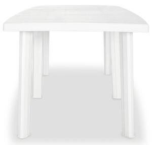 Zahradní stůl - plastový - bílý | 210x96x72 cm