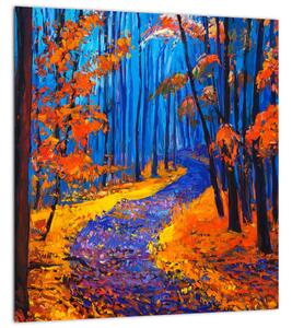 Obraz podzimního lesa (30x30 cm)