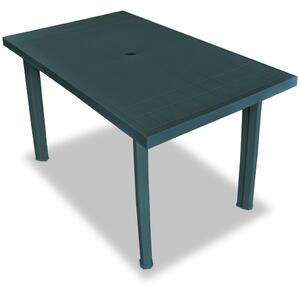 Zahradní stůl - plastový - zelený | 126x76x72 cm