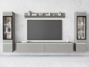 Nábytek do obývacího pokoje Sawoti II, Barva: šedé palladium, Osvětlení: osvětlení LED - bílé 5903211457241