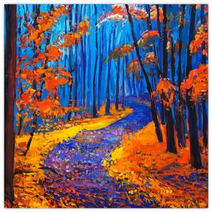 Obraz podzimního lesa (30x30 cm)