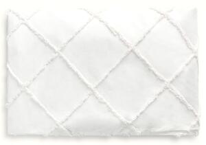 Calma House Bavlněný přehoz Royal White, bílý, všívané čtverce, 240x260 cm