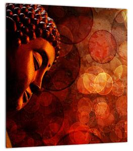 Obraz - Buddha v červených tónech (30x30 cm)