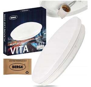 BERGE Přisazený LED stropní panel 2x E27 pro kulatou žárovku